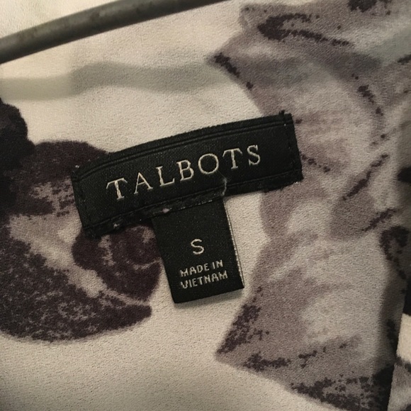 TALBOTS Rose Print Blouse - Picture 8 of 8